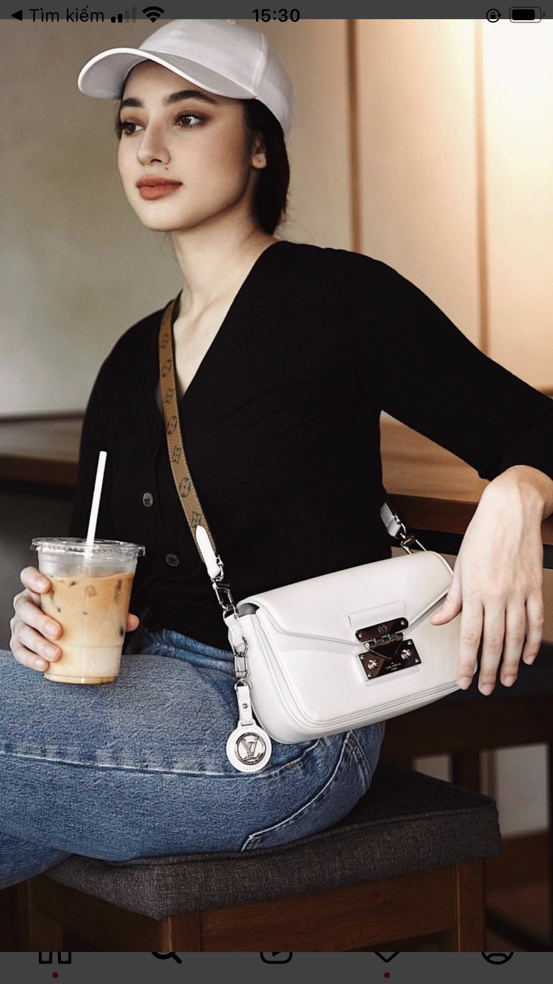 Túi Xách LV Swing Super Màu Trắng Size 21cm